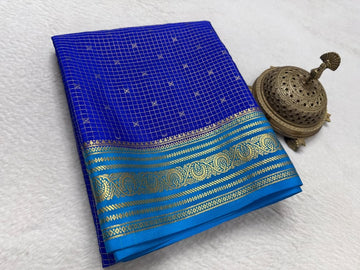 Premium Mysore Silk Saree with Traditional Zari Border