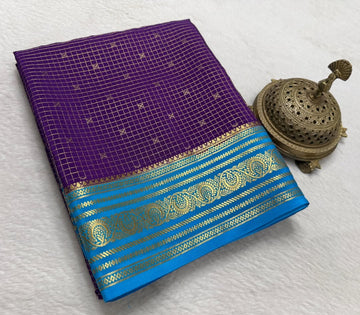 Premium Mysore Silk Saree with Traditional Zari Border