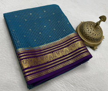 Traditional Mysore Crepe Silk Saree with Premium Zari Work