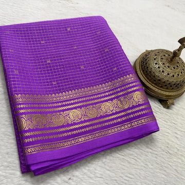 Buy Purple Mysore Silk Saree for Festive Celebrations
