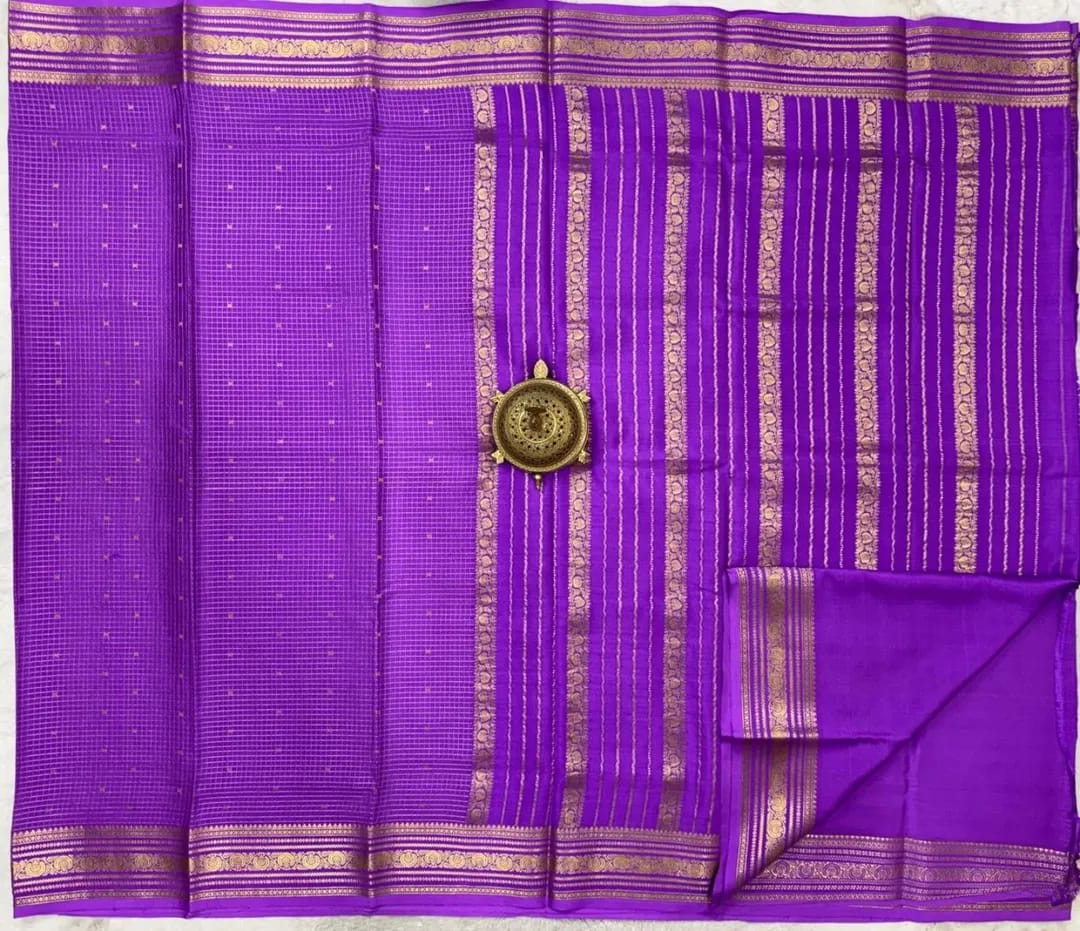 Buy Purple Mysore Silk Saree for Festive Celebrations