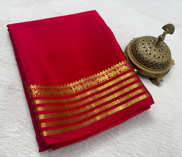 Classic Mysore Silk Saree with Heritage Zari Border