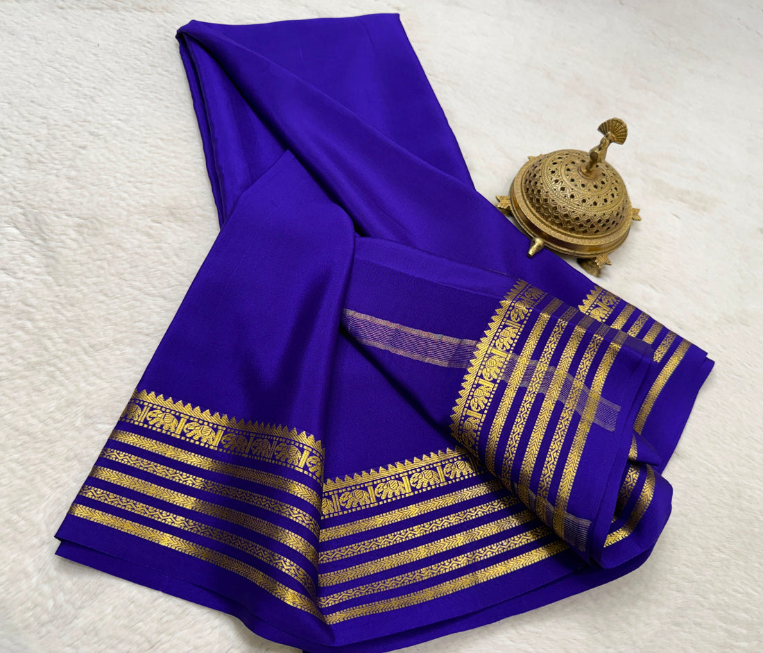 Premium Ethnic Mysore Silk Saree with Traditional Weaving