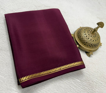 Traditional Mysore Silk Saree with Rich Zari Weaving