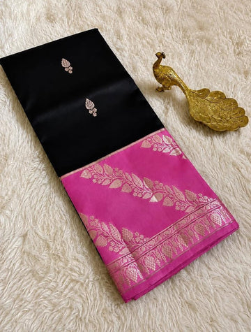 Timeless Kanchipuram Tussar Silk Saree with Premium Woven Border