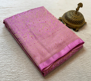 Women's Premium Crepe Brocade Saree Rich Pallu & Brocade Blouse | Party Wear Saree