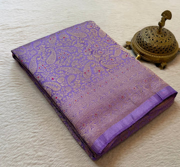 Premium Crepe Silk Brocade Saree with Elephant Design | Meenakari Border Wedding Saree