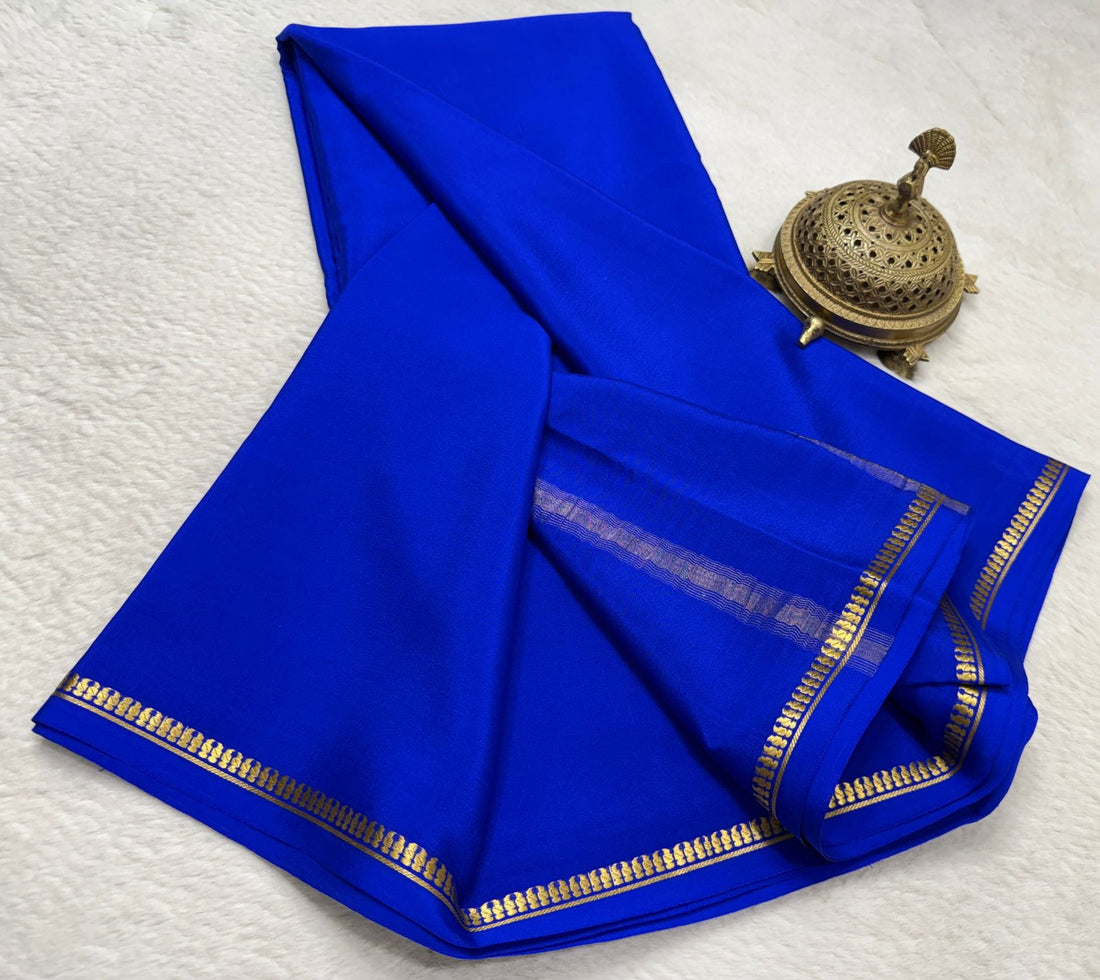 Traditional Premium Mysore Silk Saree with Designer Zari Border