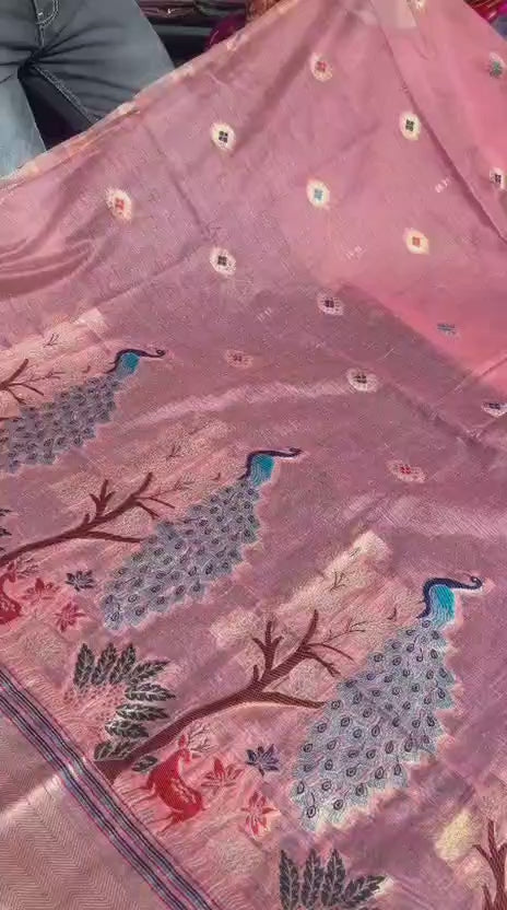 Sashikala  Elegant Cotten With Gold Jari Silk Saree Elegant Cotten With Gold Jari Silk Saree